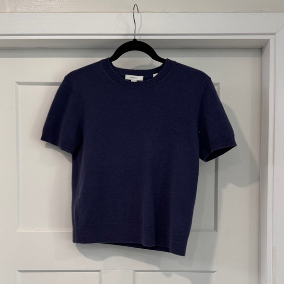 Vince Tops - Vince Deep Blue Knit Top, wool/cashmere, S/M